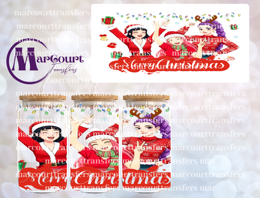 K POP CHRISTMAS-16 0Z-UV DTF CUP WRAP