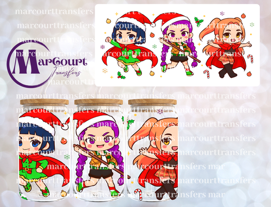 K POP CHRISTMAS GIRLS-16 0Z-UV DTF CUP WRAP