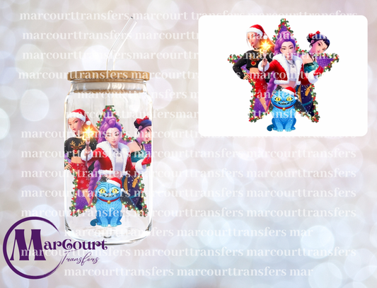 K POP CHRISTMAS STAR-DECAL-UV DTF CUP WRAP