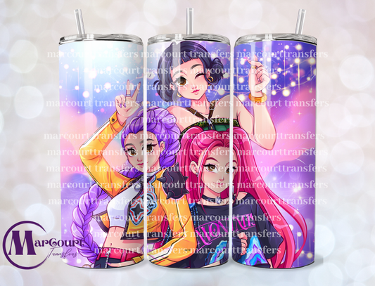 K POP DEMON HUNTERS 3-20-SKINNY TUMBLER TRANSFER