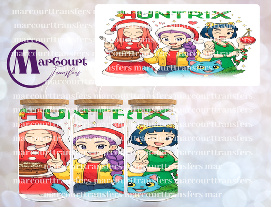K POP HUNTRIX CHRISTMAS-16 0Z-UV DTF CUP WRAP