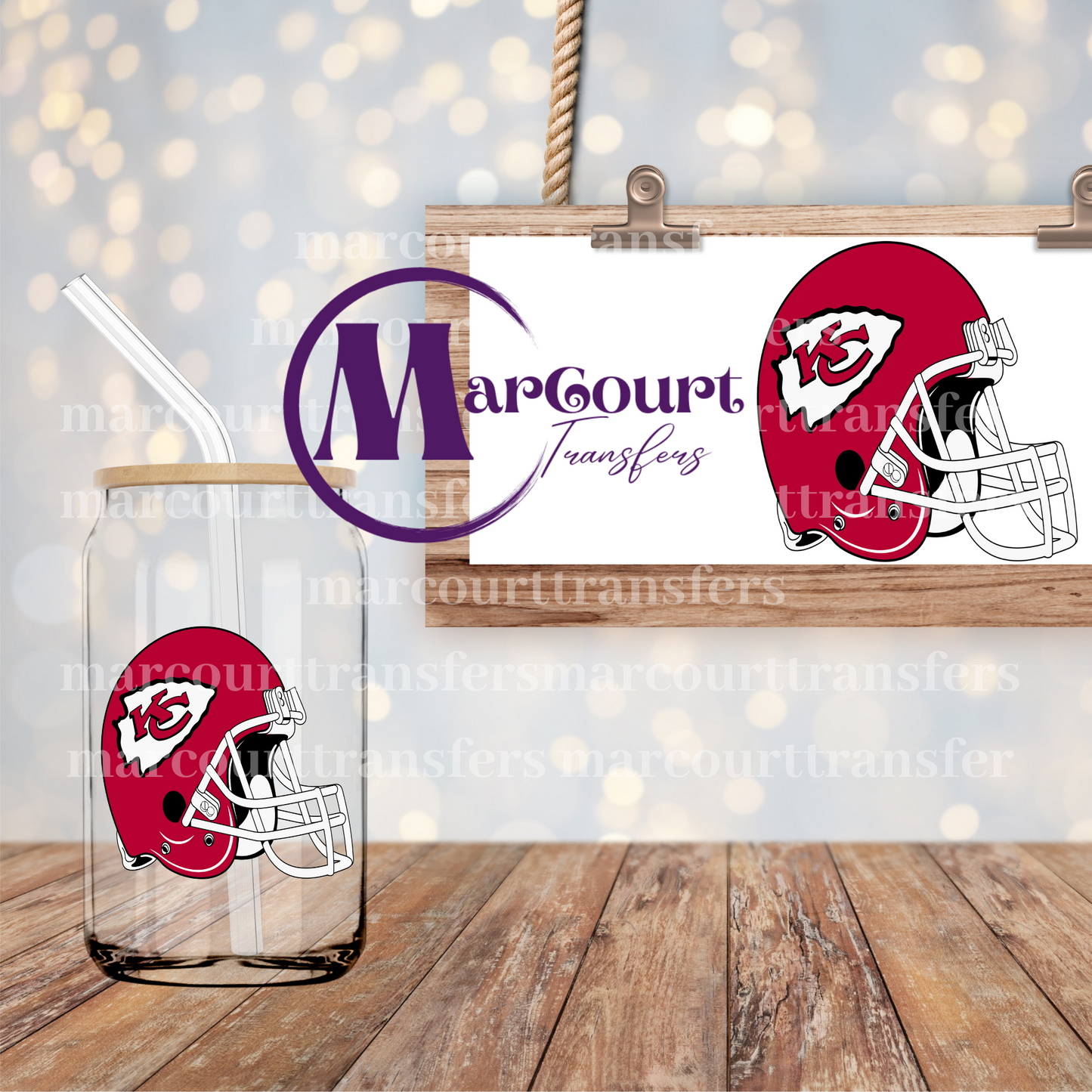 KANSAS CITY CHIEFS-DECAL-UV DTF CUP WRAP