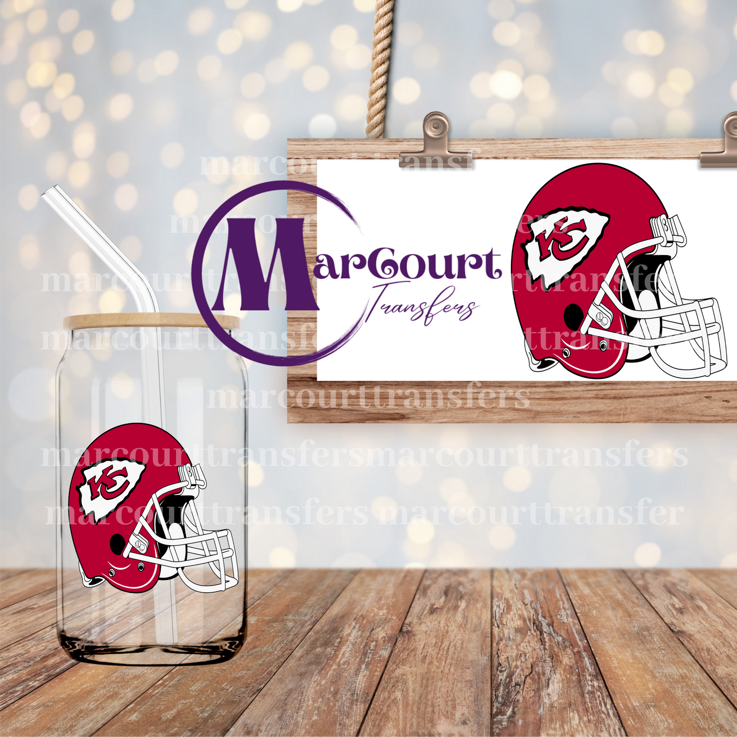 KANSAS CITY CHIEFS DECAL-UV DTF CUP WRAP