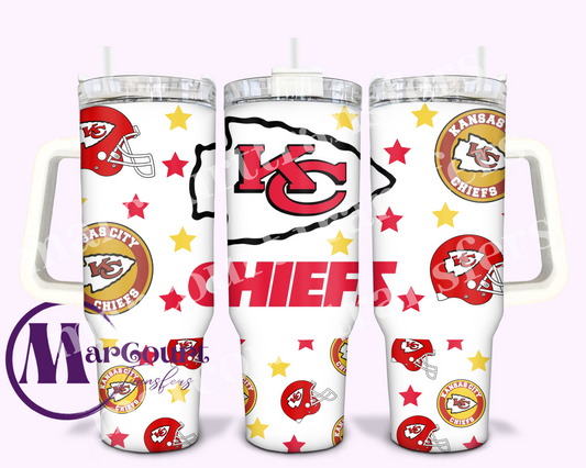 KANSAS CITY CHIEFS-40 0Z-UV DTF CUP WRAP