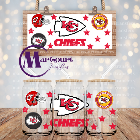KANSAS CITY CHIEFS-16 OZ- UV DTF CUP WRAP