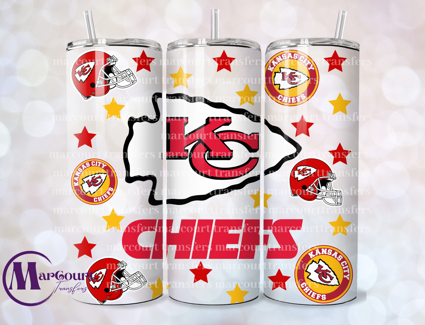 KANSAS CITY CHIEFS-SKINNY TUMBLER TRANSFER