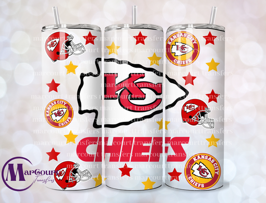KANSAS CITY CHIEFS-20-SKINNY SUBLIMATION TUMBLER TRANSFER