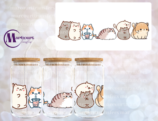 KAWAII CATS-16 0Z-UV DTF CUP WRAP