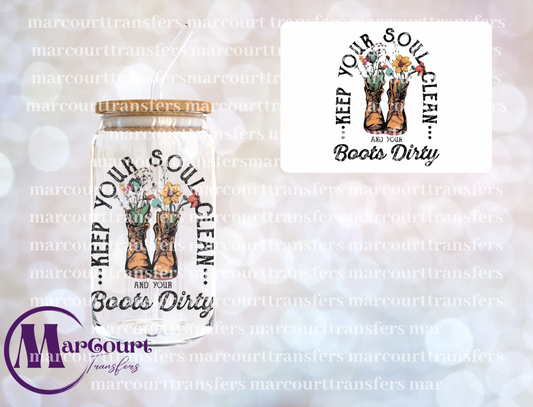KEEP YOUR SOUL CLEAN-DECAL-UV DTF CUP WRAP