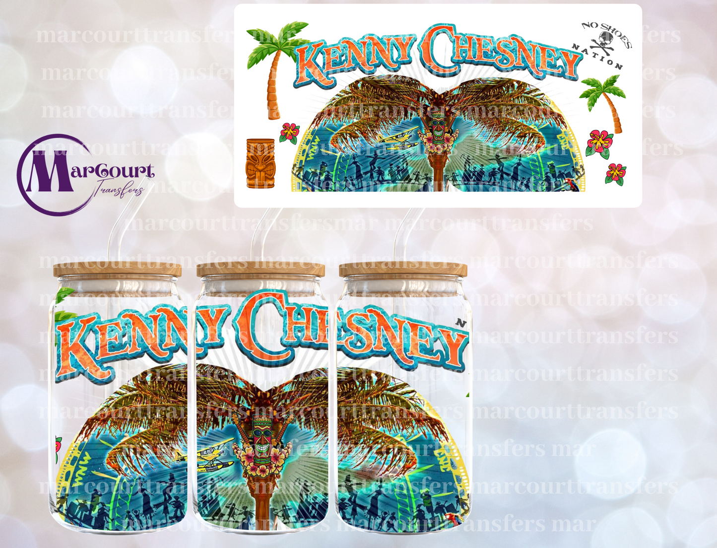 KENNY CHESNEY-16 0Z-UV DTF CUP WRAP