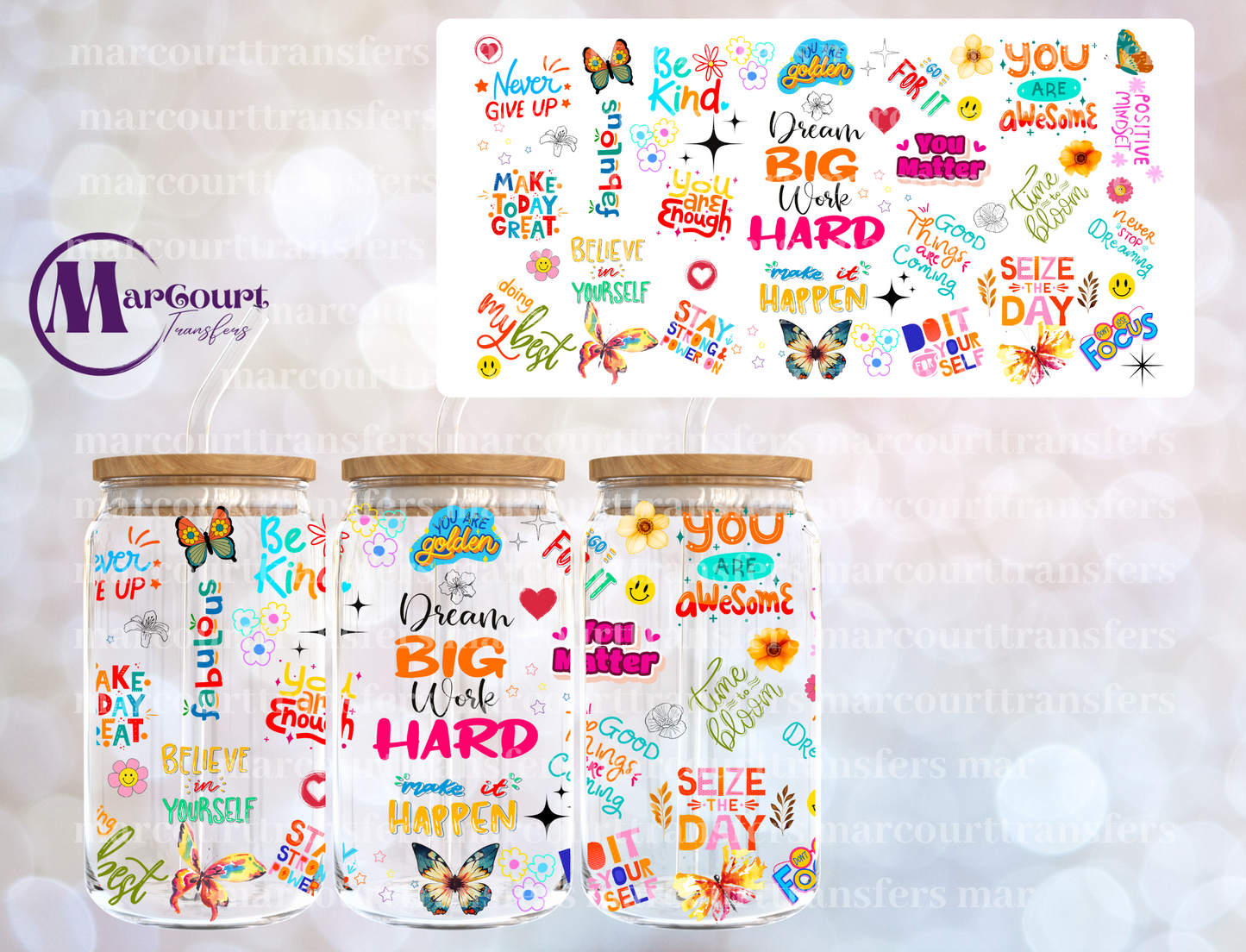 KIDS POSITIVE AFFIRMATIONS-16 0Z-UV DTF CUP WRAP