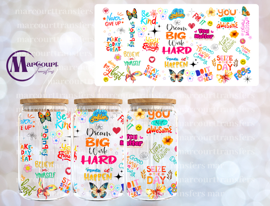 KIDS POSITIVE AFFIRMATIONS-16 0Z-UV DTF CUP WRAP
