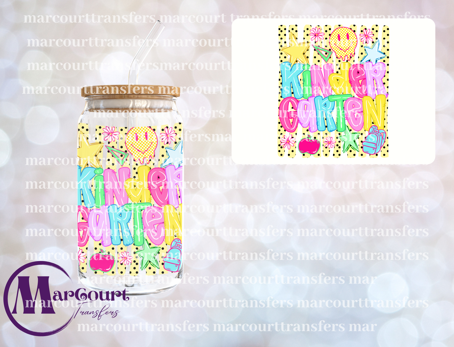 KINDERGARTEN PREPPY-UV DTF CUP WRAP