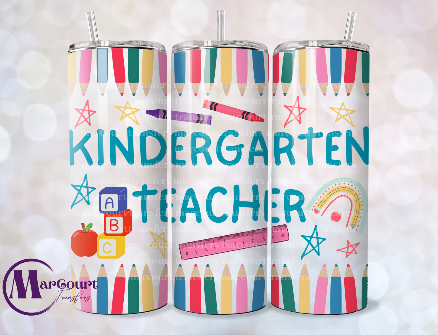 KINDERGARTEN TEACHER-20 OZ-UV DTF CUP WRAP