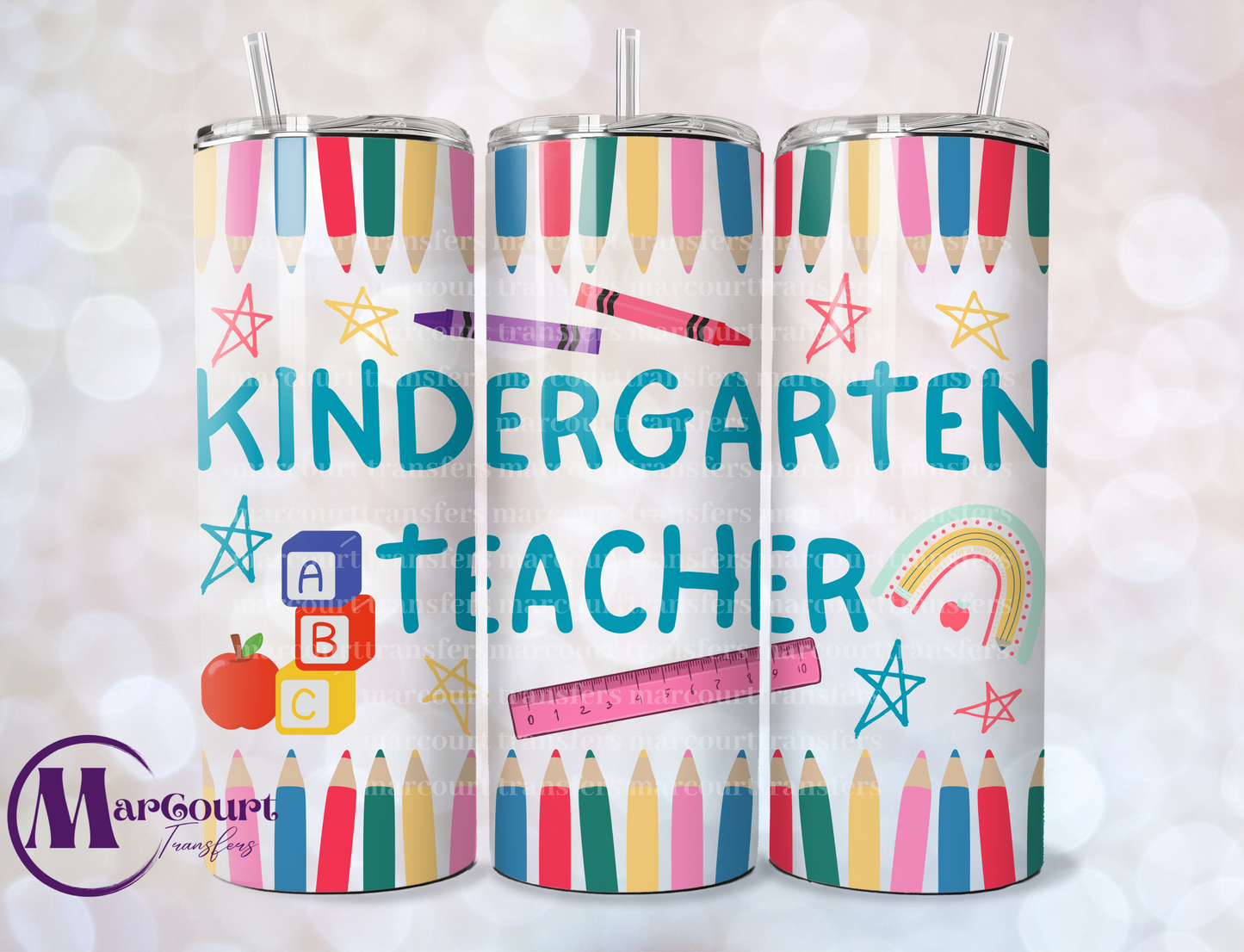 KINDERGARTEN TEACHER-SKINNY TUMBLER TRANSFER