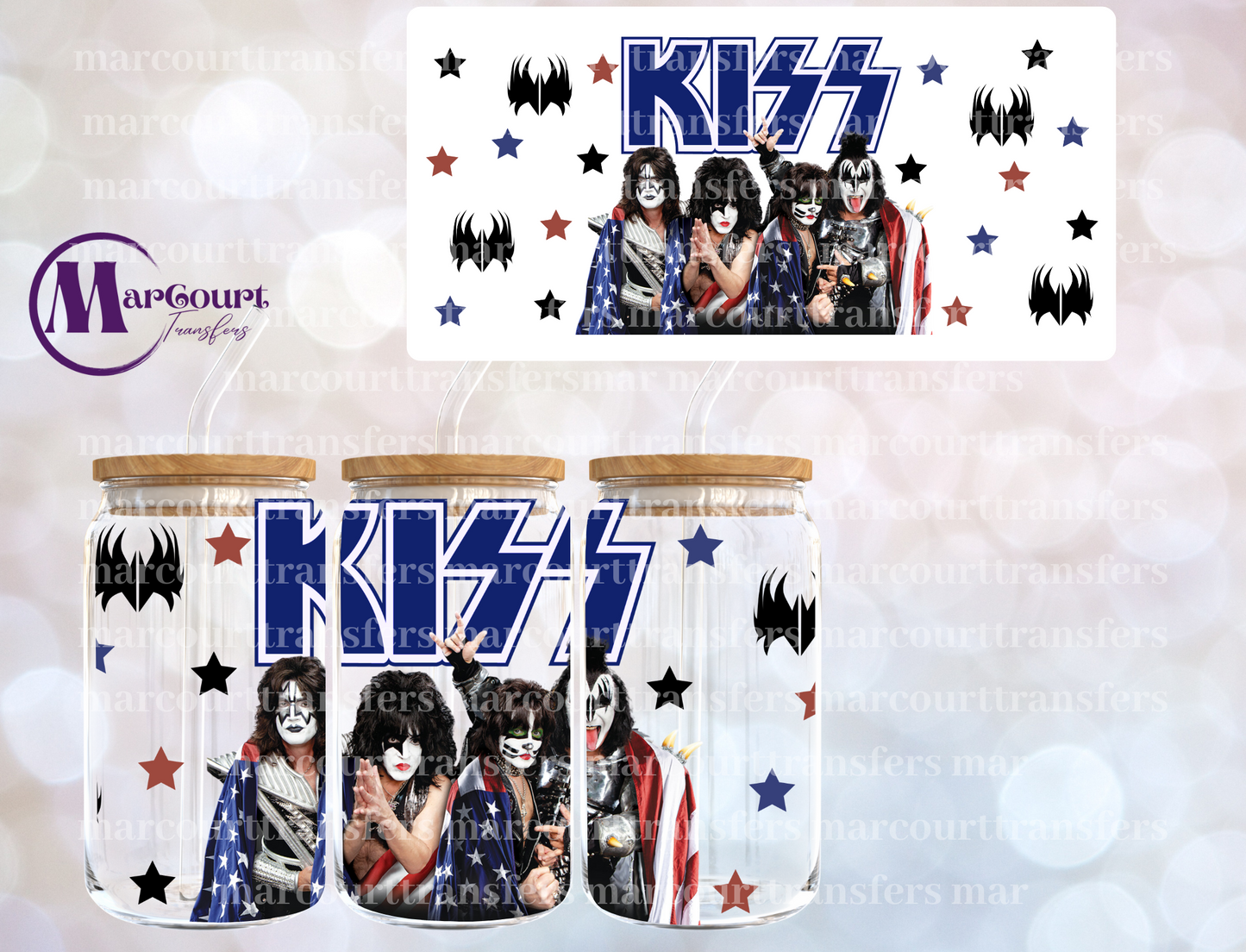 KISS (THE BAND)-16 0Z-UV DTF CUP WRAP