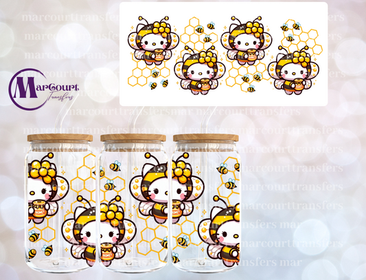 KITTY BEE-16 0Z-UV DTF CUP WRAP