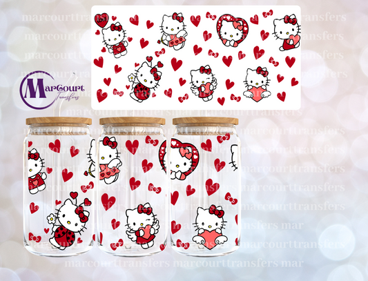 KITTY LOVE-16 0Z-UV DTF CUP WRAP *RTS