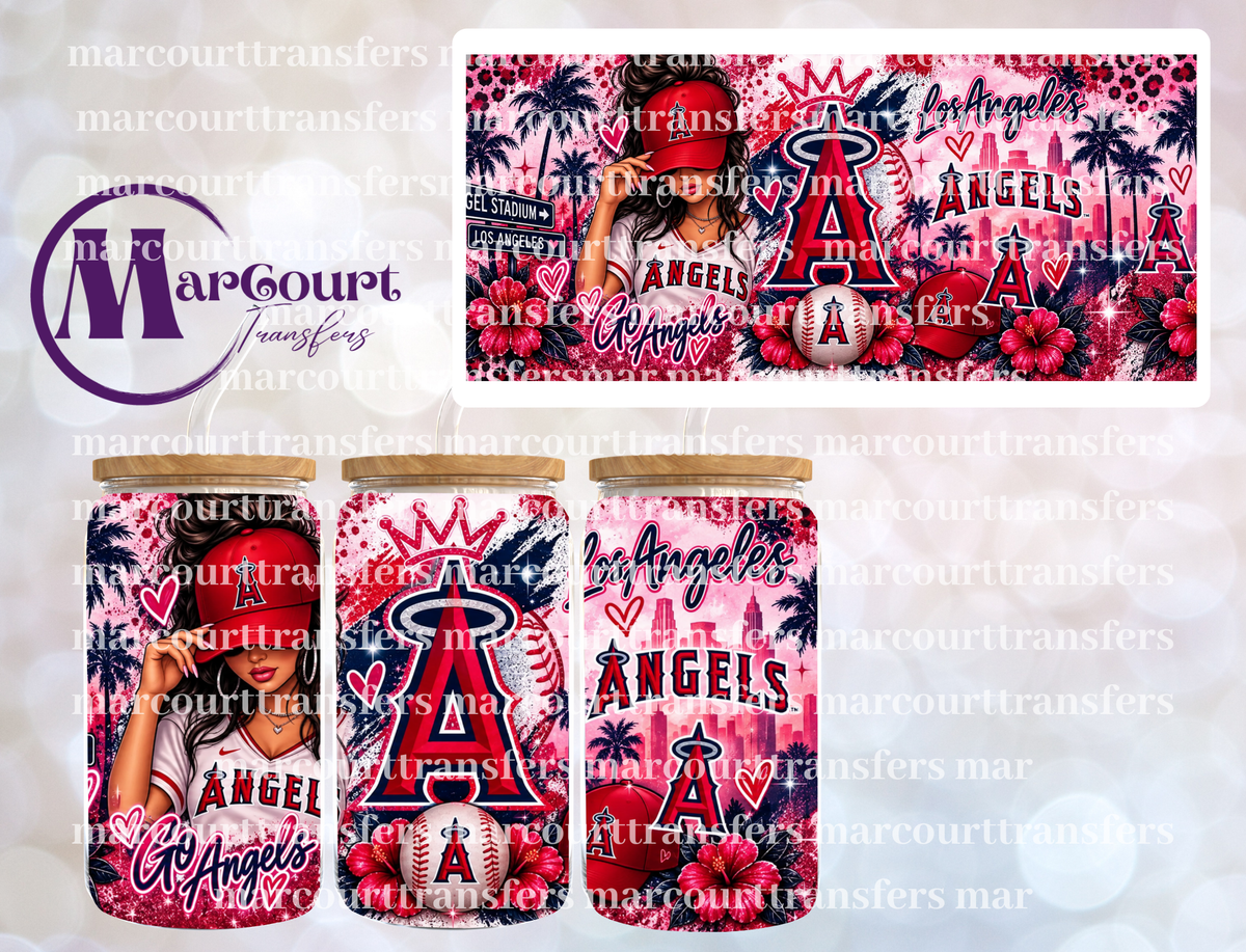 LA ANGELS FAN-16 0Z-UV DTF CUP WRAP