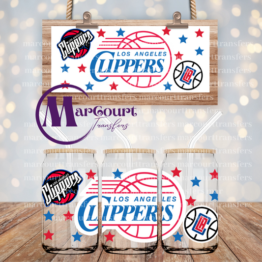 LOS ANGELES CLIPPERS-16 0Z-UV DTF CUP WRAP