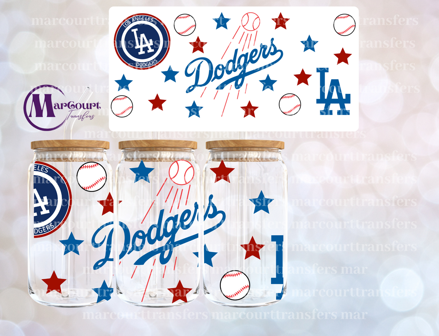 LA DODGERS-16 0Z-UV DTF CUP WRAP