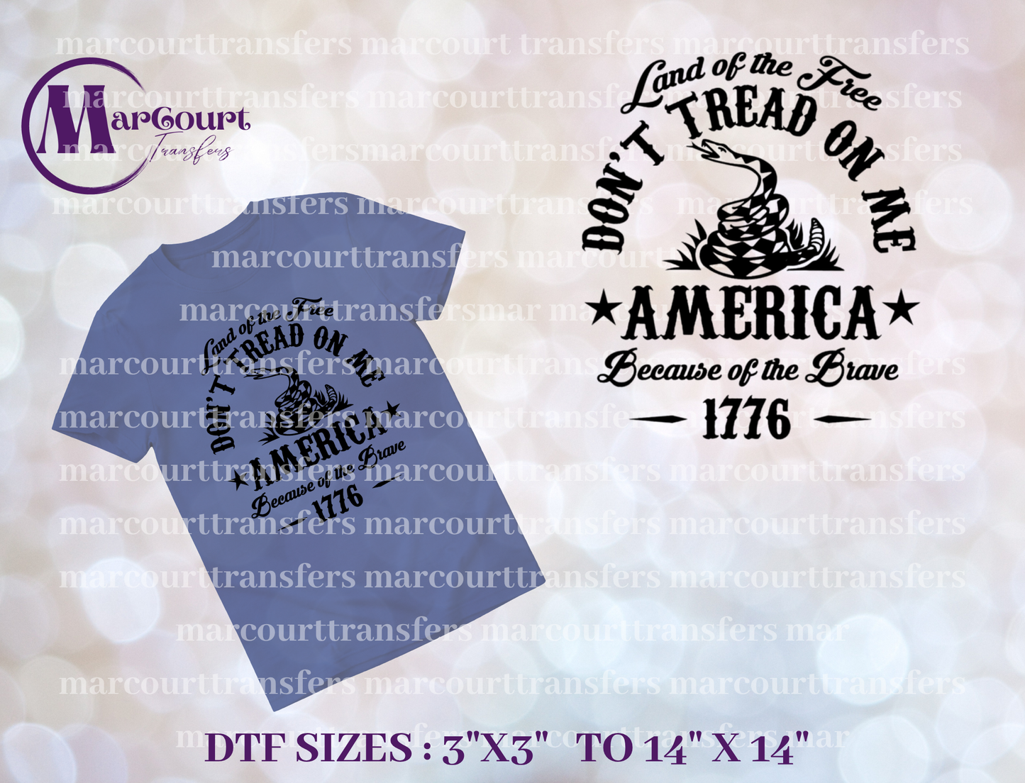 DTF-LAND OF THE FREE DON'T TREAD ON ME