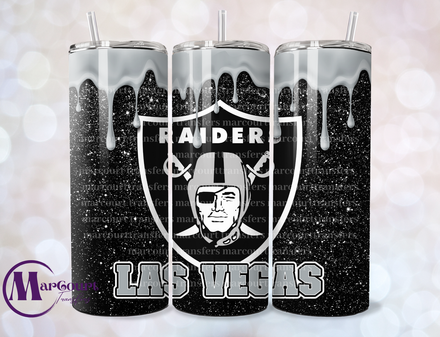 LAS VEGAS RAIDERS DRIP-SKINNY UV DTF TRANSFER