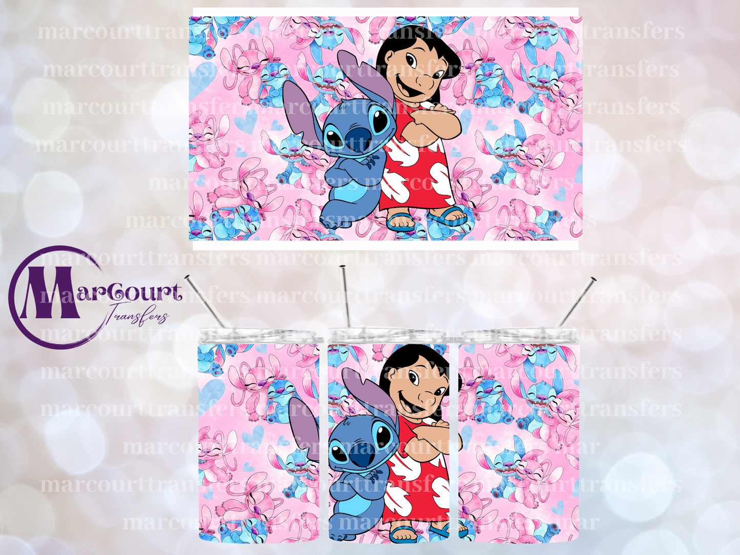 LILO AND STITCH WITH ANGEL-12 OZ TUMBLER SUBLIMATION