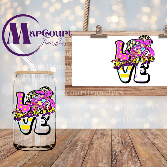 LOVE BEACH LIFE - DECAL-UV DTF CUP WRAP