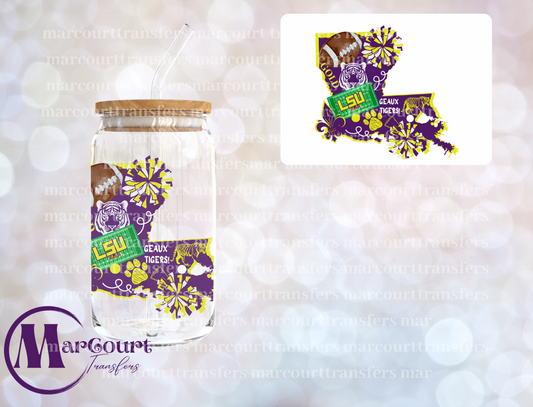 LSU GEAUX TIGERS-DECAL-UV DTF CUP WRAP