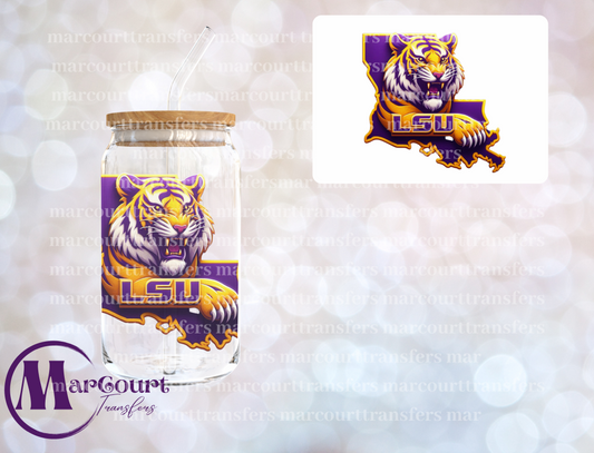 LSU TIGER MIKE-DECAL-UV DTF CUP WRAP