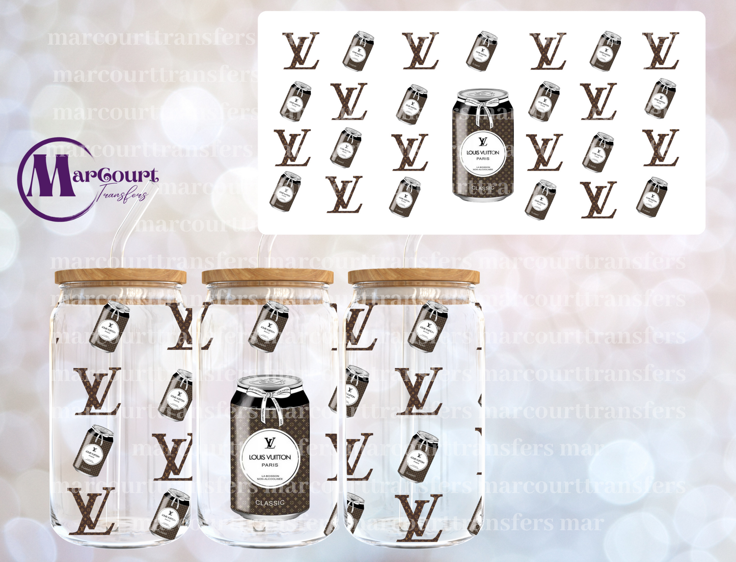 LV COQUETTE DRINK-16 0Z-UV DTF CUP WRAP