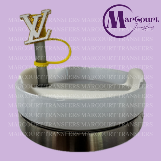 LV GOLD GLITTER-STRAW TOPPER