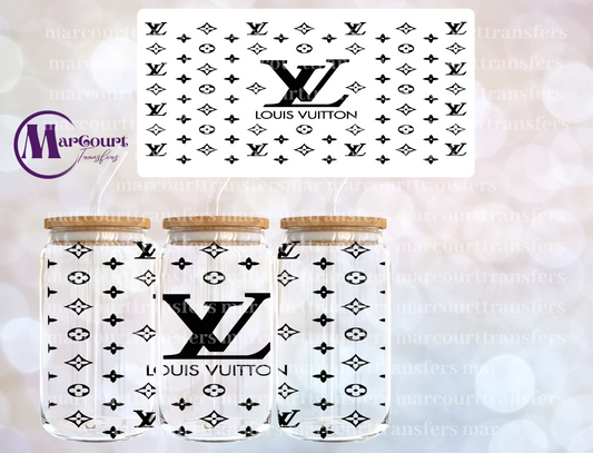 LV INSPIRED BLACK LETTERS-16 0Z-UV DTF CUP WRAP