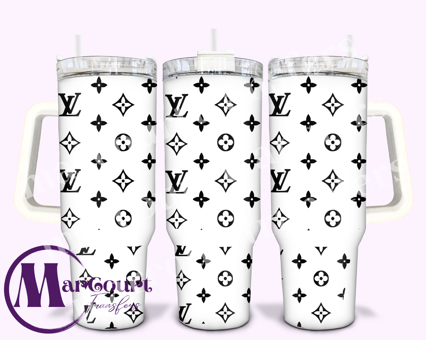 LV INSPIRED BLACK LETTERS-40 0Z-UV DTF CUP WRAP