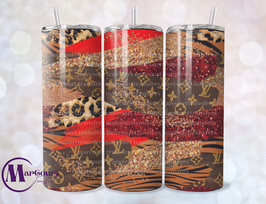 LOUIS INSPIRED PATTERN-SKINNY TUMBLER TRANSFER