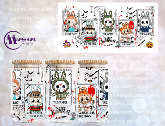 LABUBU HALLOWEEN TAROT-16 0Z-UV DTF CUP WRAP