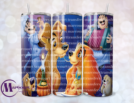 LADY AND THE TRAMP-SKINNY TUMBLER TRANSFER (SUBLIMATION)