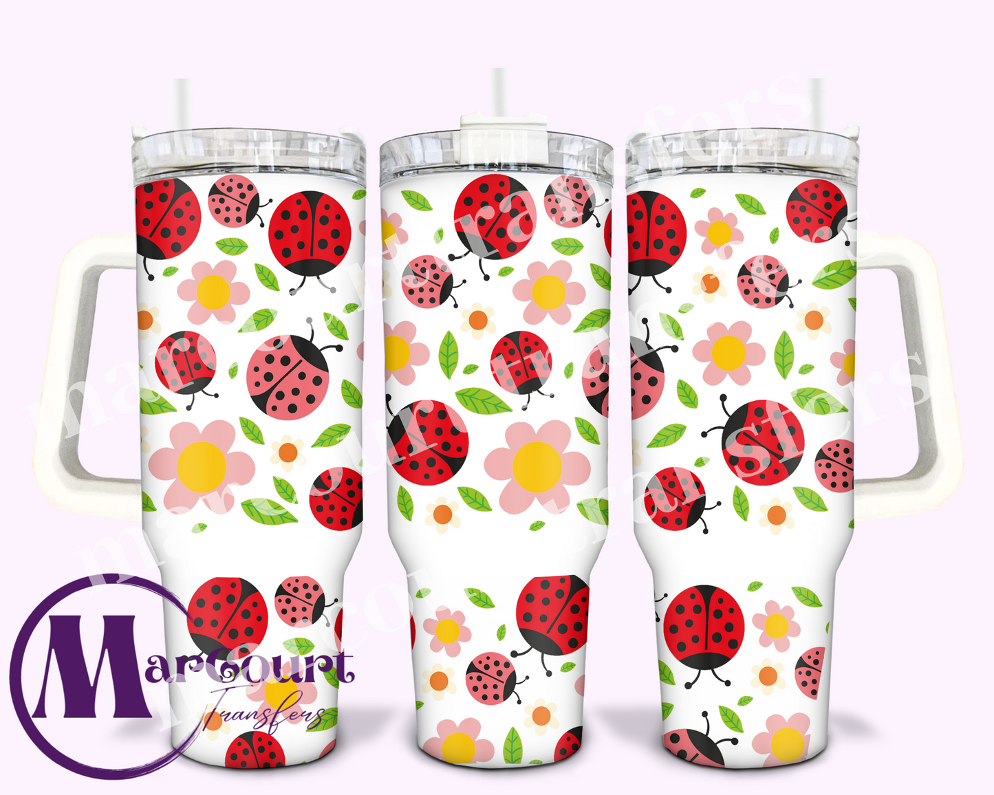 LADYBUG-40 0Z-UV DTF CUP WRAP