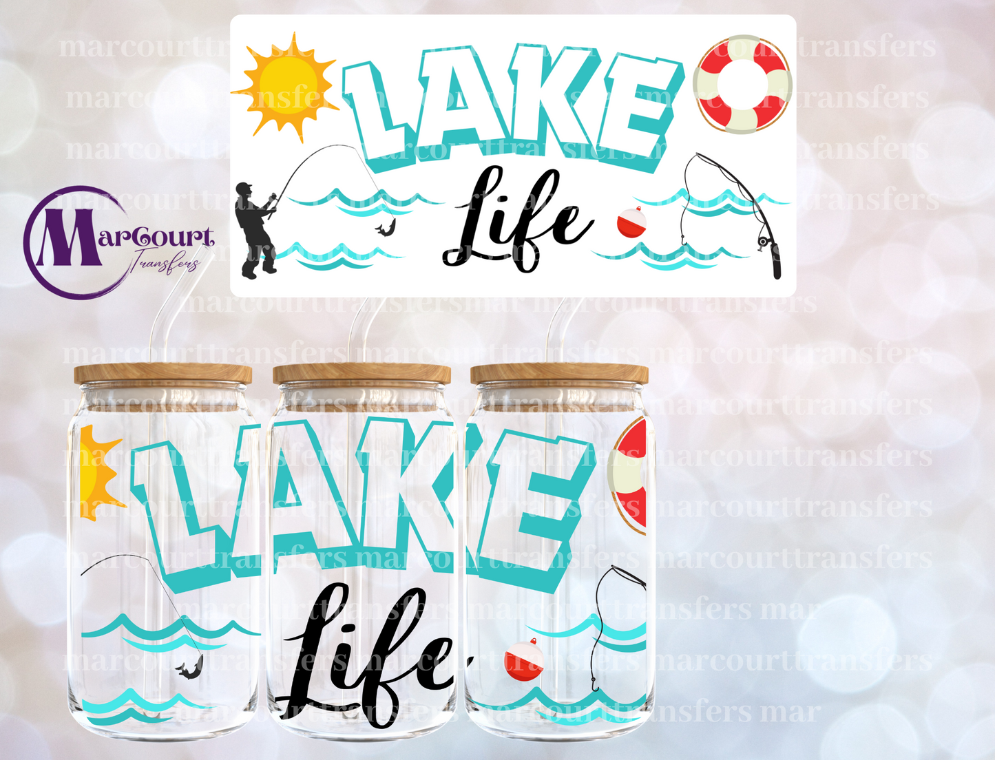 LAKE LIFE 2-16 0Z-UV DTF CUP WRAP