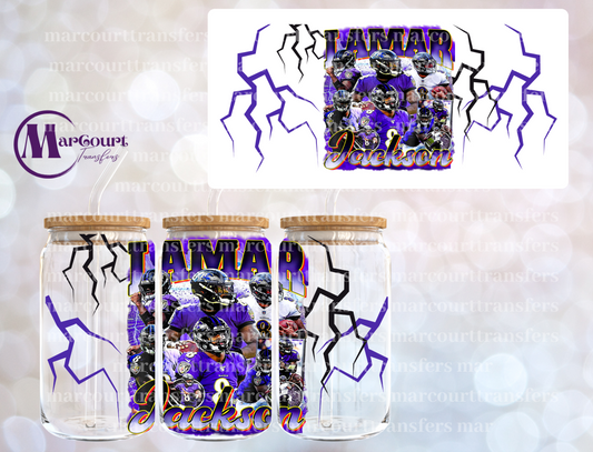 LAMAR JACKSON-16 0Z-UV DTF CUP WRAP