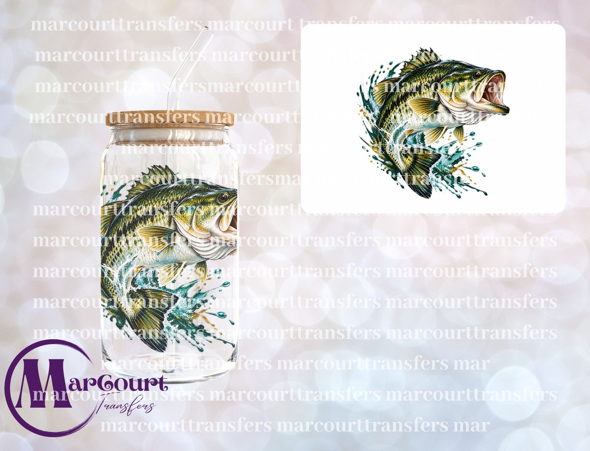 LARGEMOUTH BASS SPLASH-UV DTF CUP WRAP