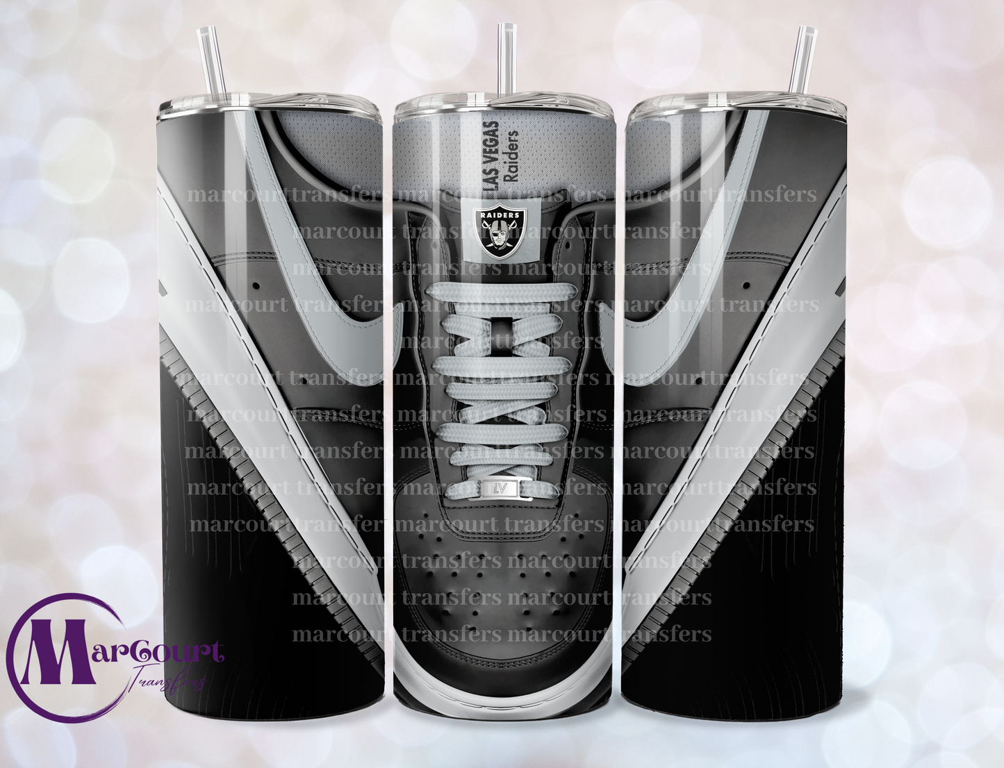 LAS VEGAS RAIDERS AIR FORCE 1-SKINNY UV DTF TRANSFER