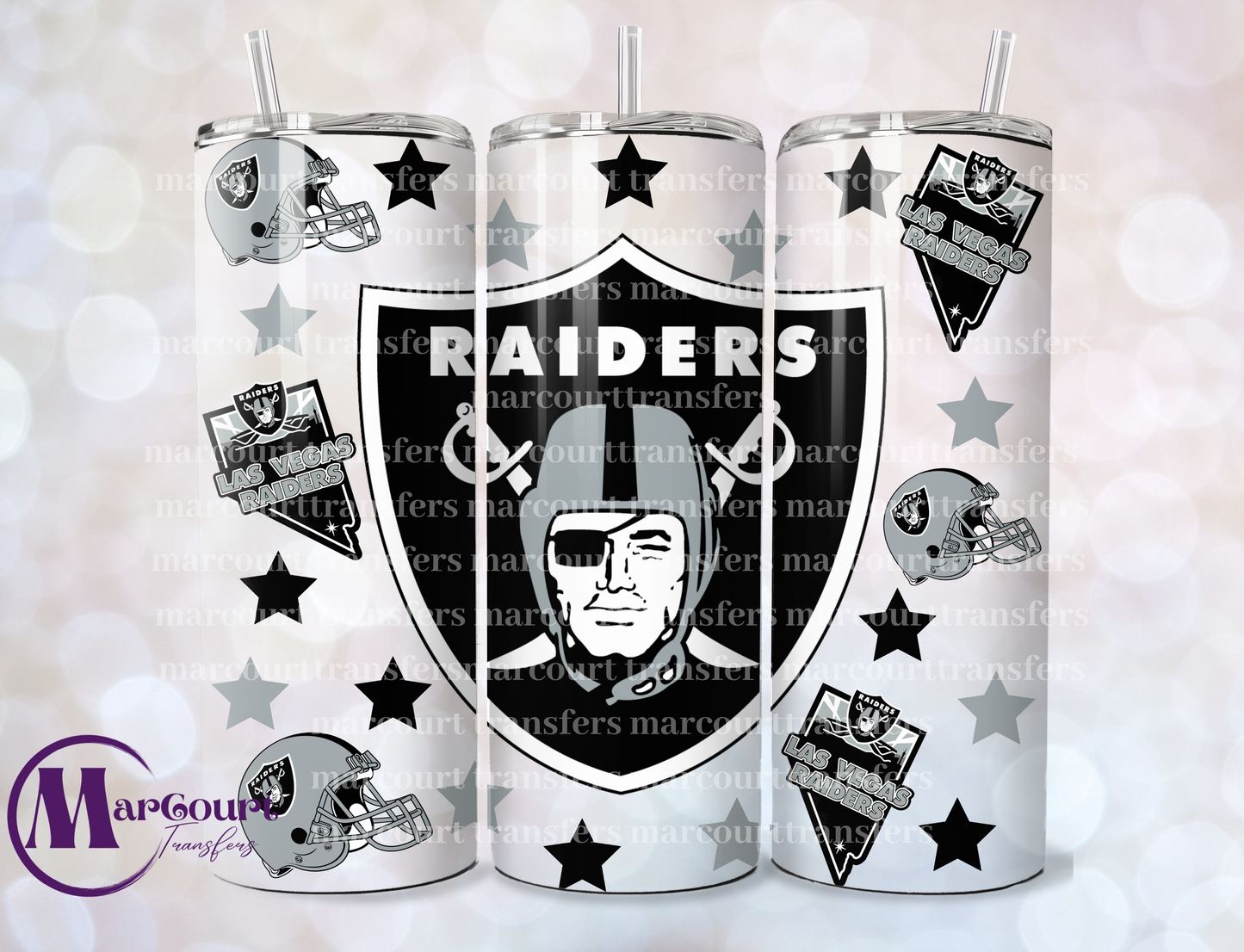 LAS VEGAS RAIDERS-SKINNY TUMBLER TRANSFER