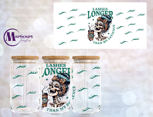 LASHES LONGER THAN MY PATIENCE-16 0Z-UV DTF CUP WRAP