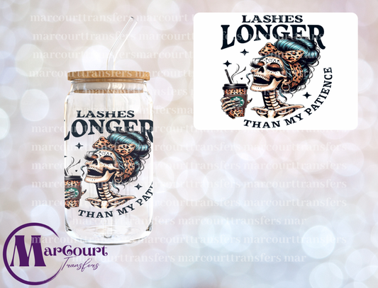 LASHES LONGER THAN MY PATIENCE-DECAL-UV DTF CUP WRAP
