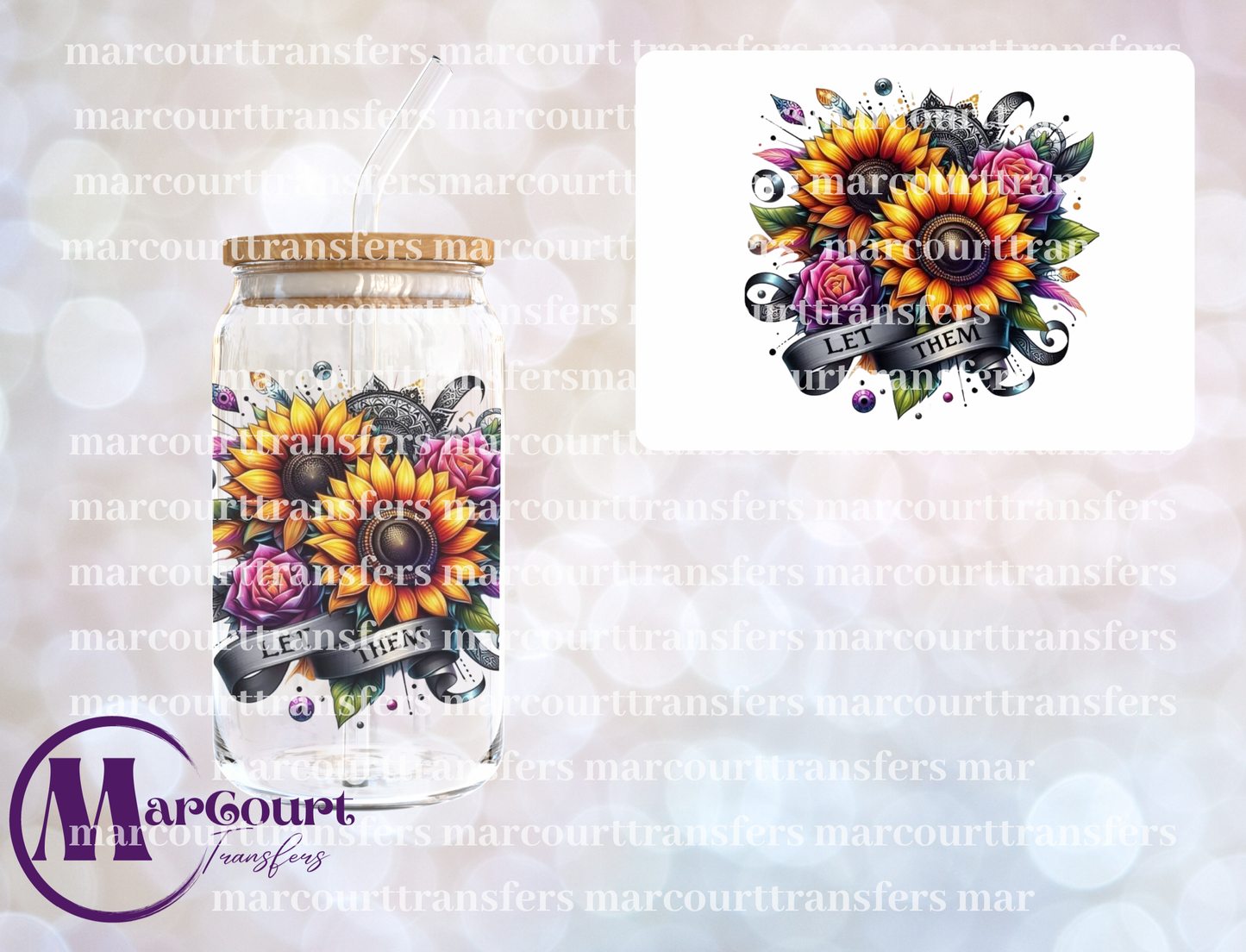 LET THEM SUNFLOWERS-UV DTF CUP WRAP