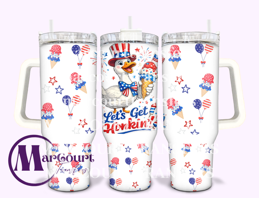LET'S GET HONKIN GOOSE-40 0Z-SUBLIMATION TUMBLER TRANSFER