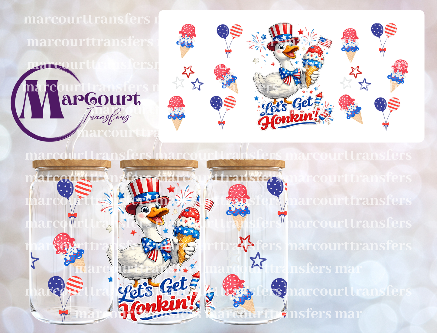 LETS GET HONKIN GOOSE-16 0Z-UV DTF CUP WRAP