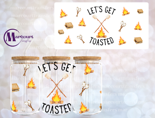 LET'S GET TOASTED-16 0Z-UV DTF CUP WRAP